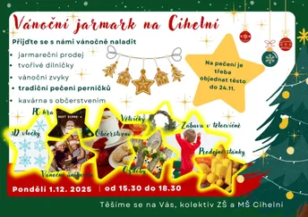 Vánoční jarmark s tradičním pečením perníčků