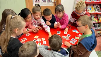 1.B v knihovně
